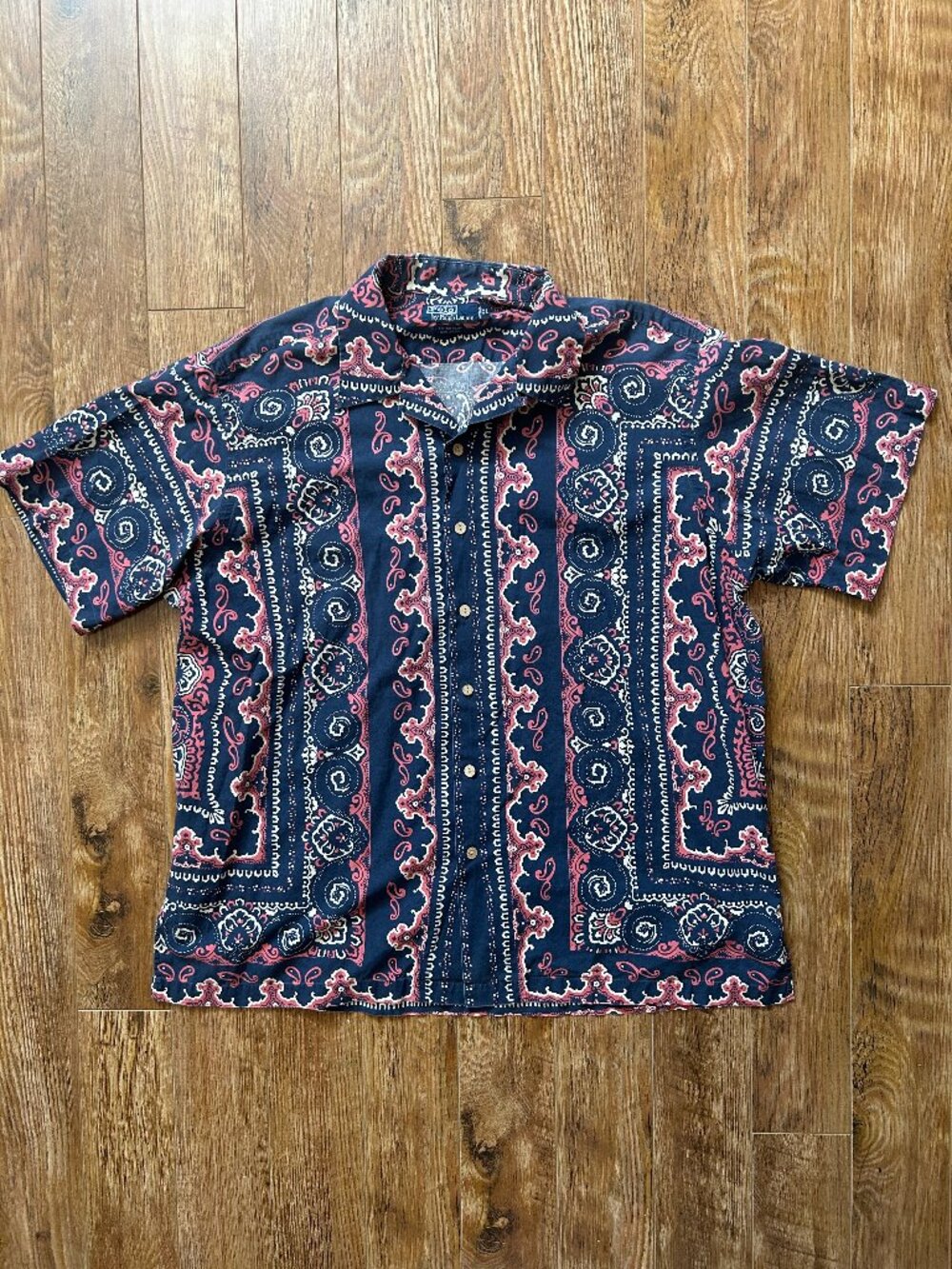 Vintage Ralph Lauren Bandana Camp Button Down